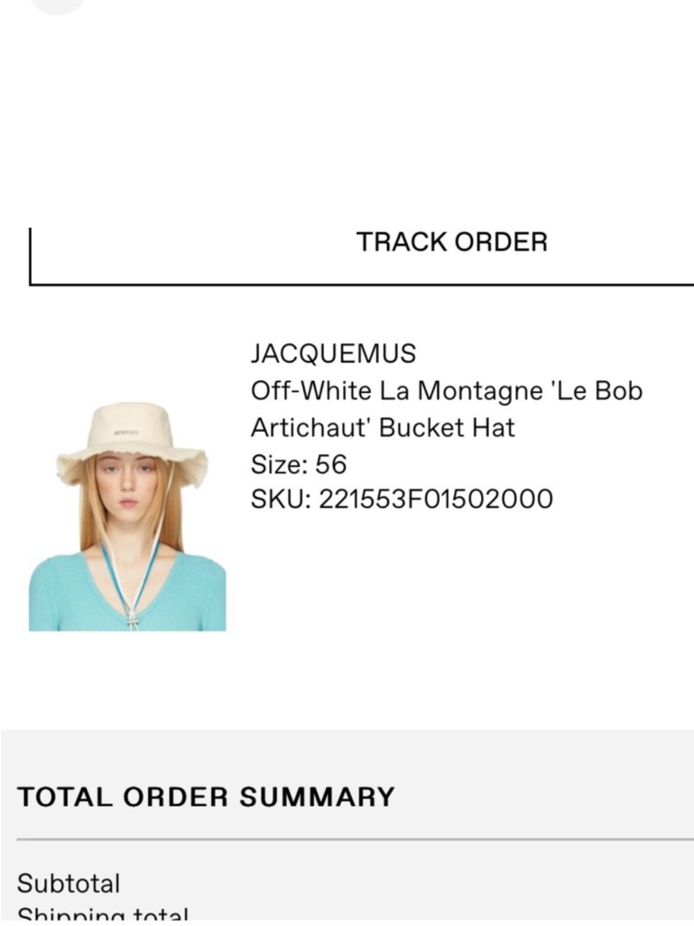 Authentic Jacquemus Cream Frayed Brim Bucket Hat - Picture 7 of 7
